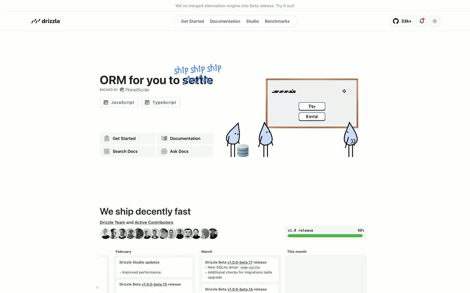 Drizzle ORM 网站预览