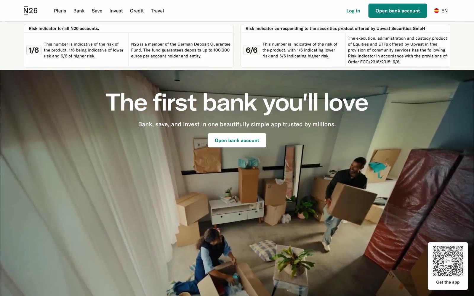The online bank 网站预览