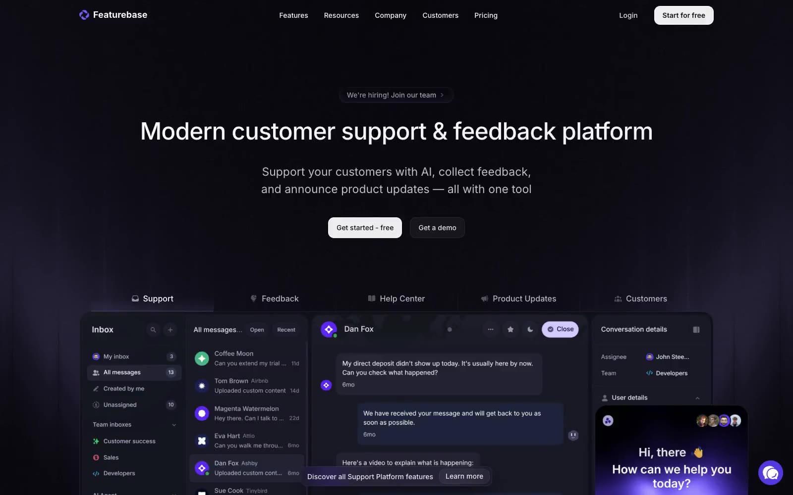 Featurebase 网站预览