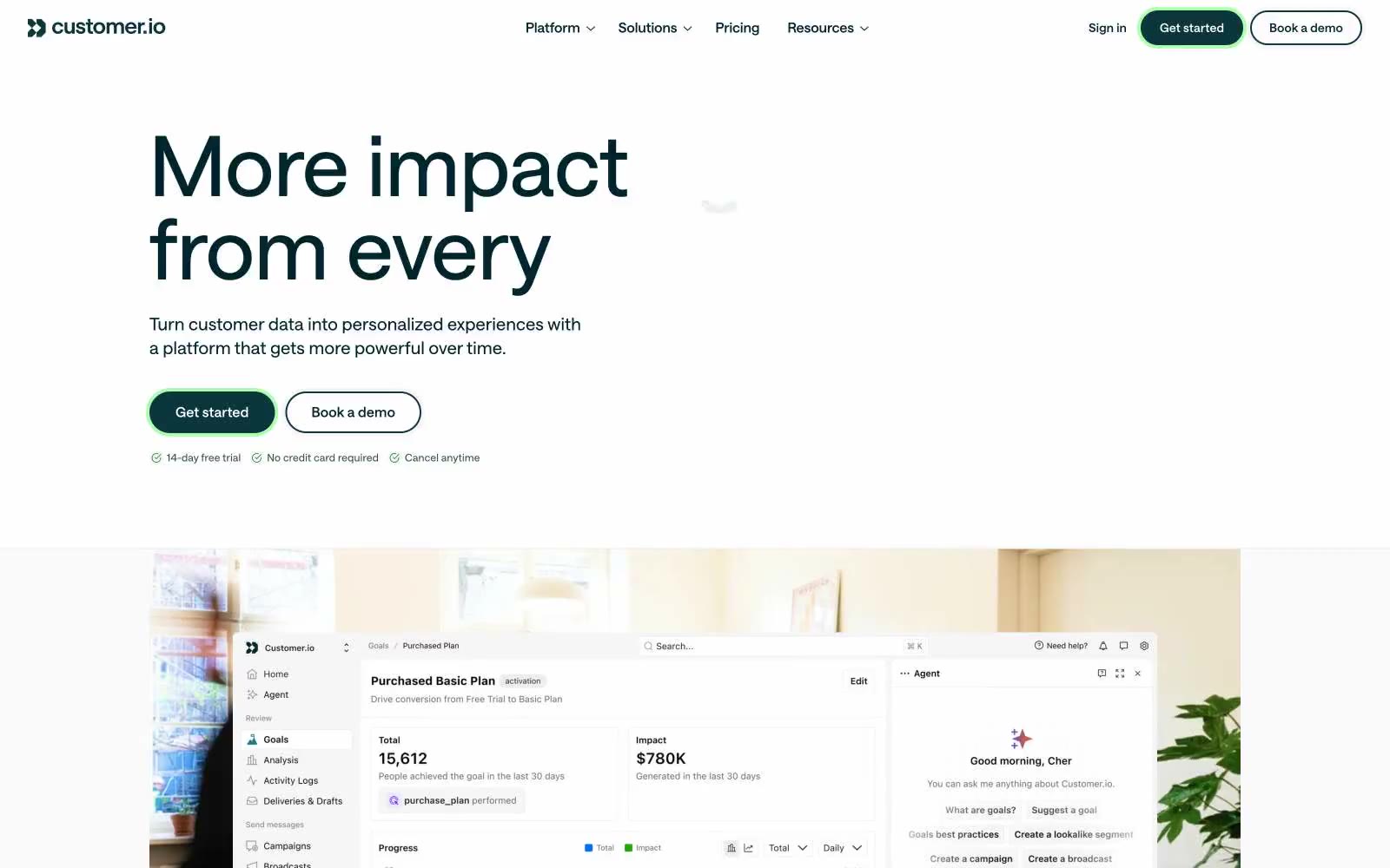 Customer.io 网站预览