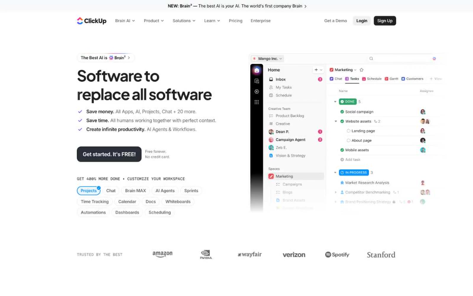 ClickUp™ 网站预览