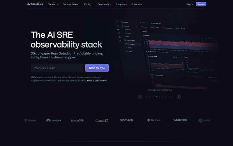 Better Stack 网站预览