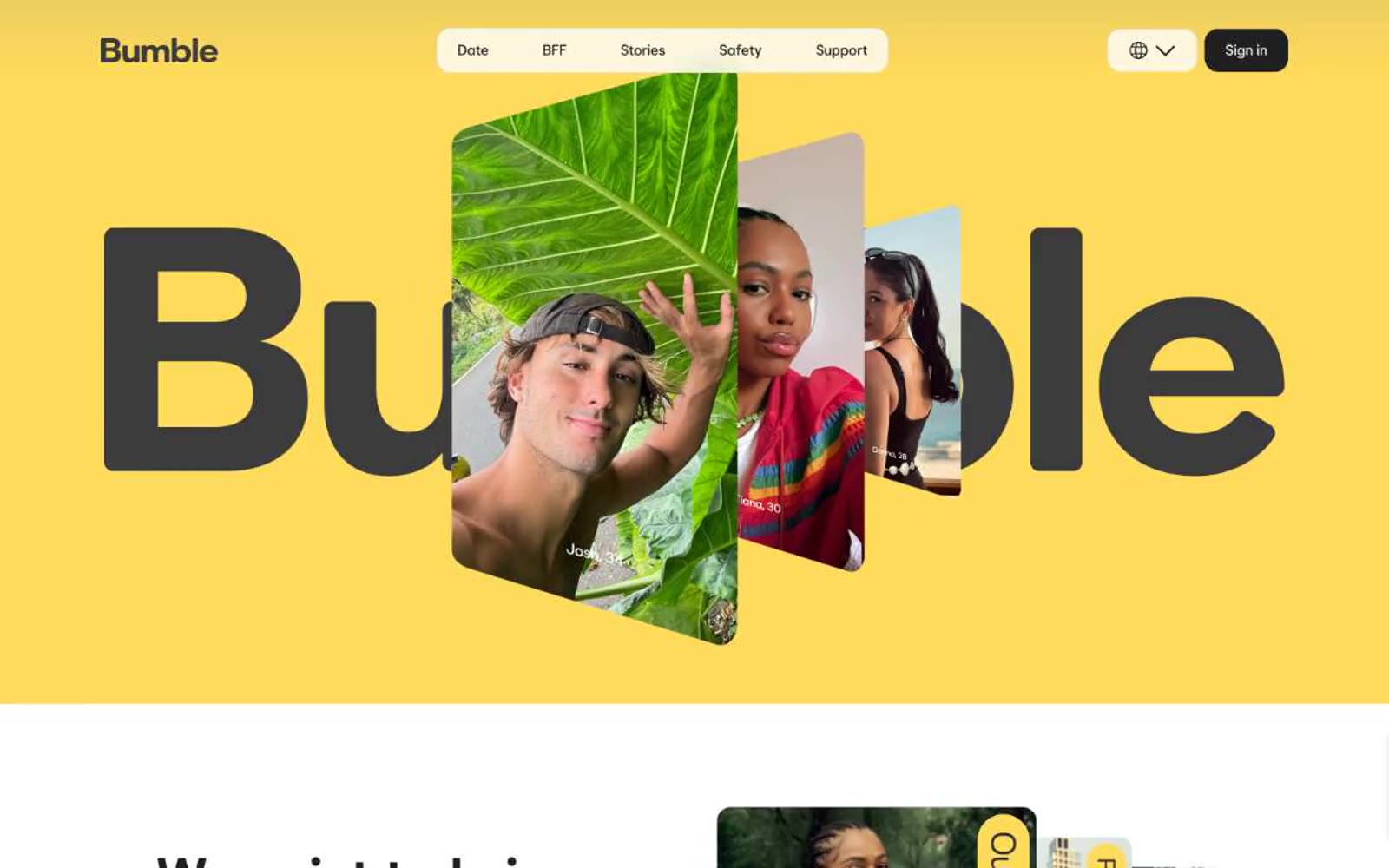 Bumble 网站预览