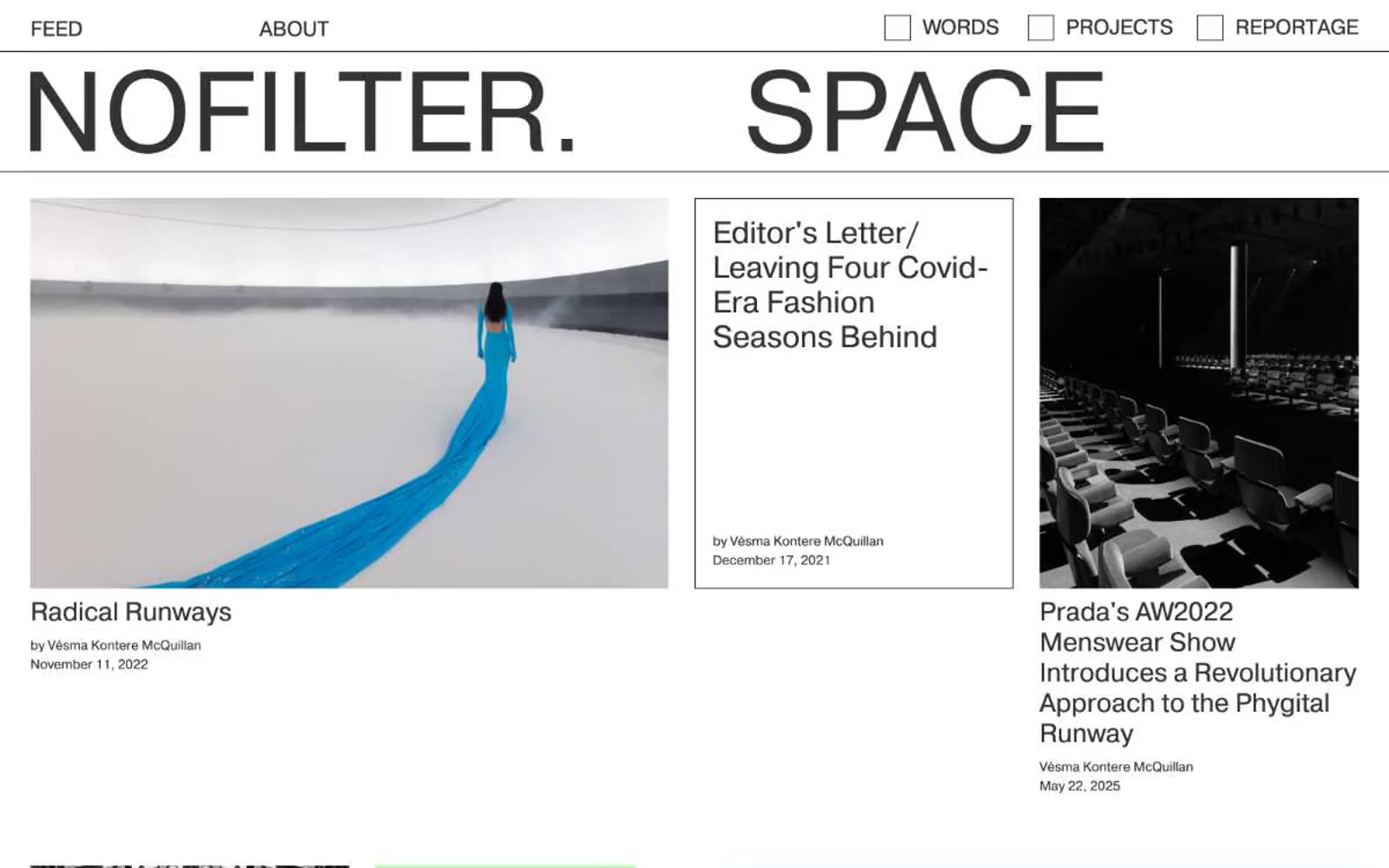 Nofilter.space 网站预览