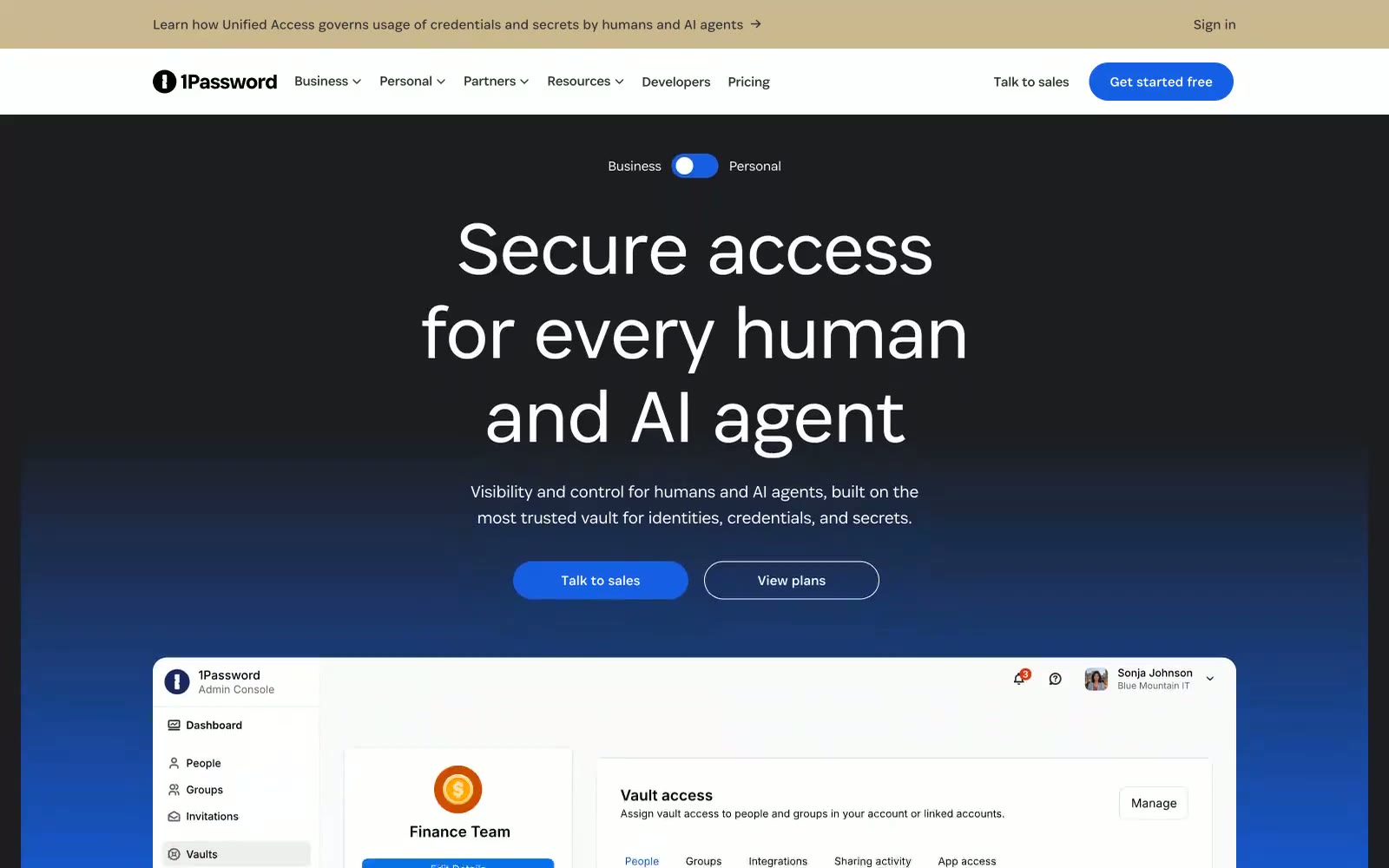 1Password 网站预览