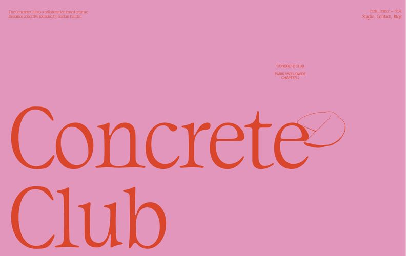 Concrete Club Studio 网站预览
