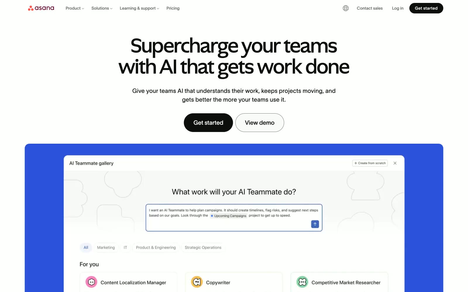 Asana 网站预览