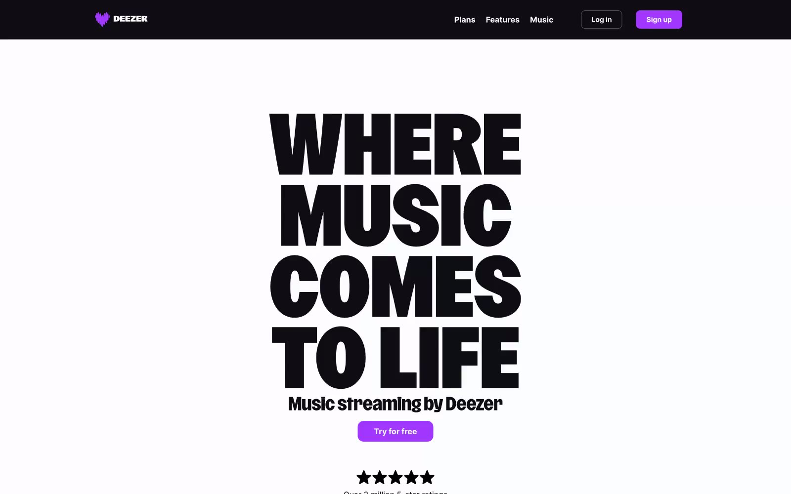 Deezer 网站预览
