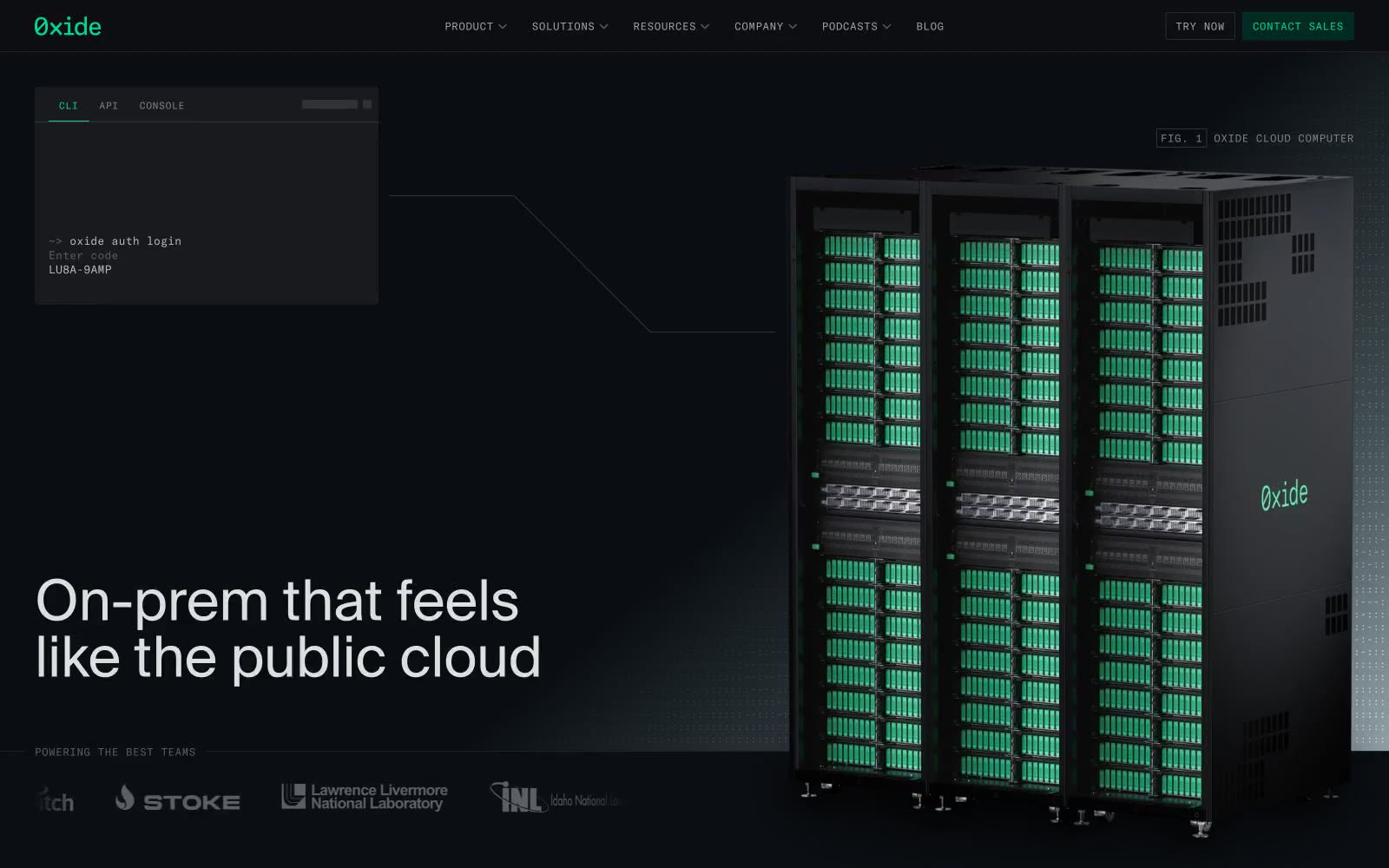 Oxide Computer Company 网站预览