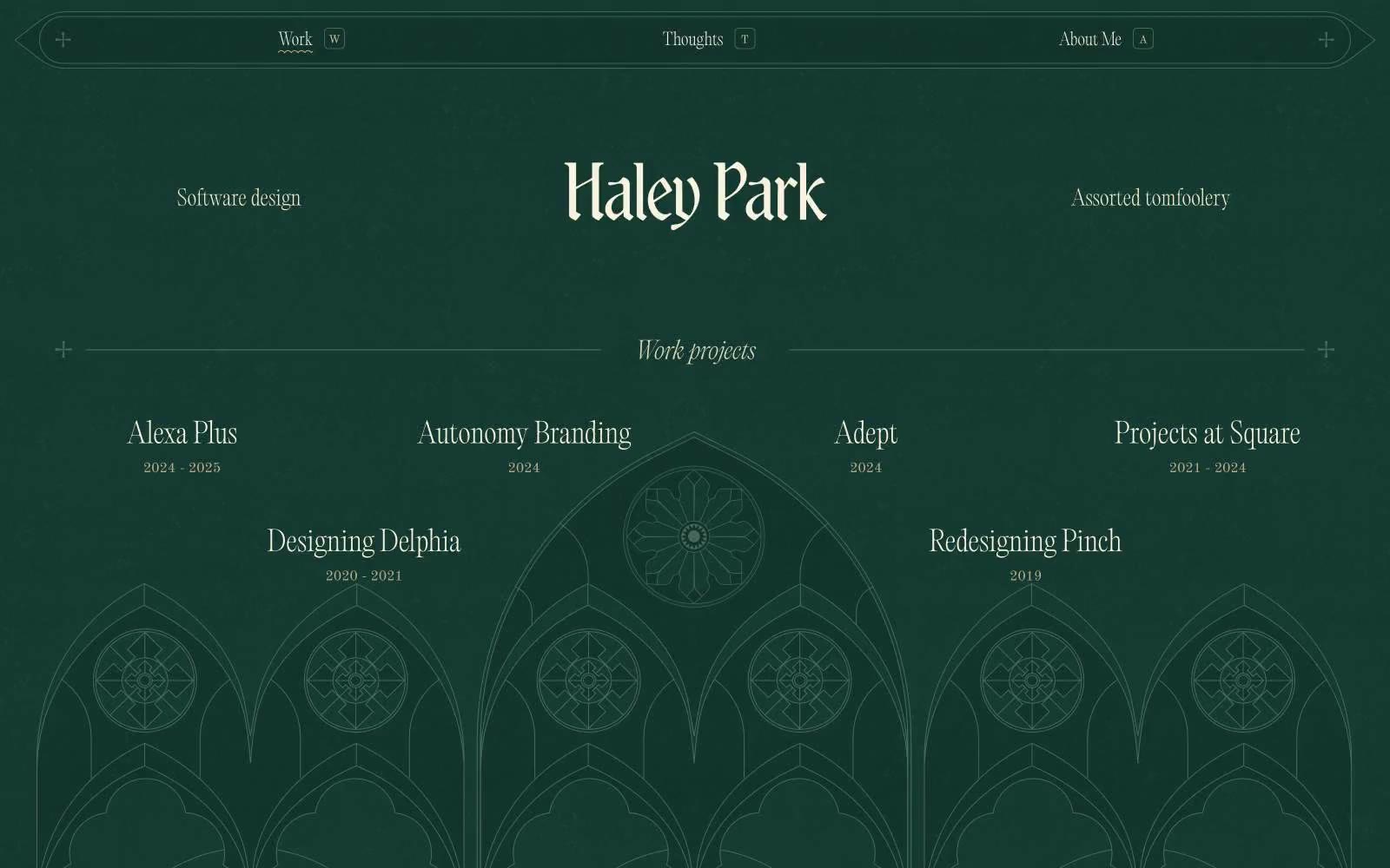 Haley Park 网站预览