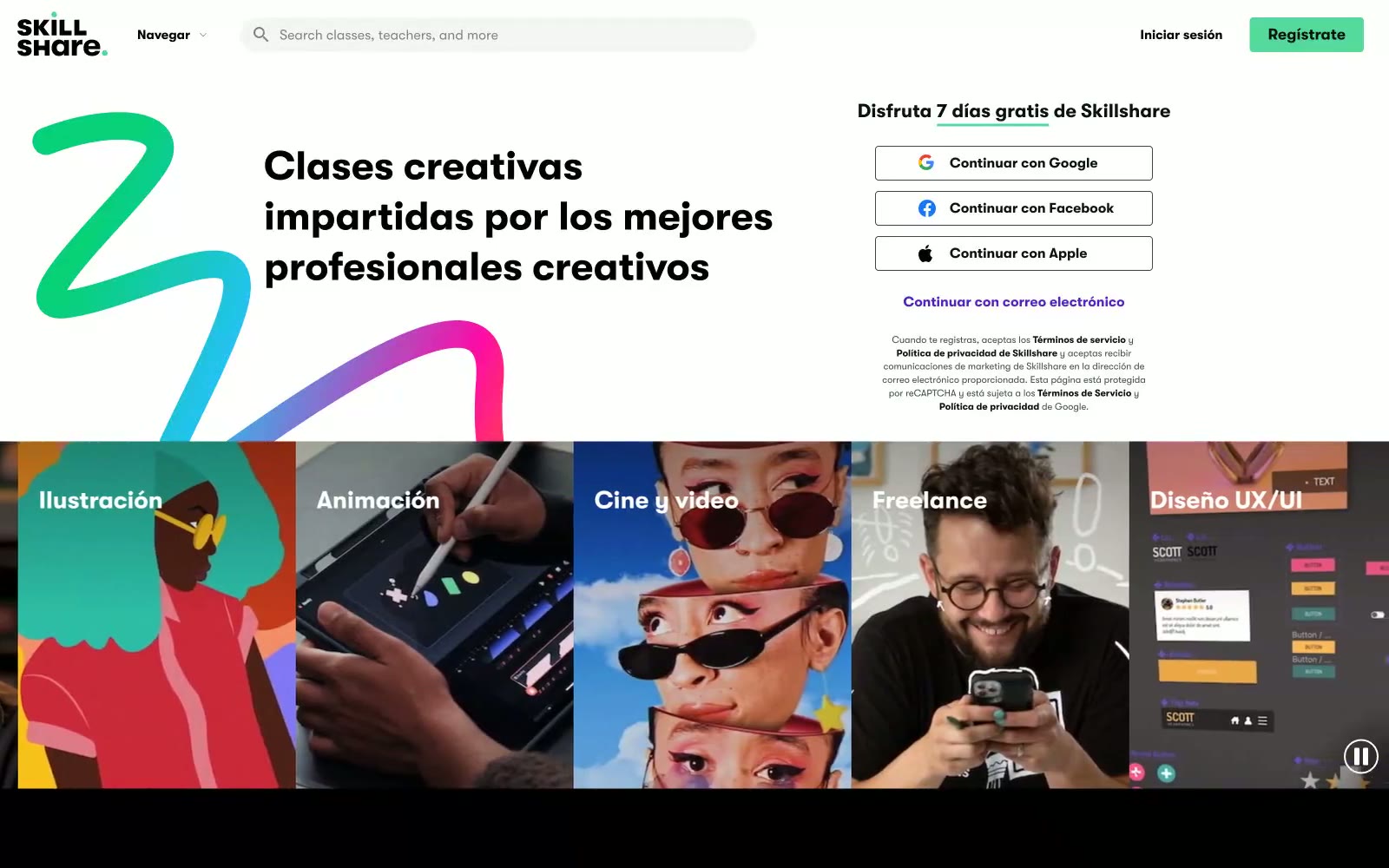 Skillshare 网站预览