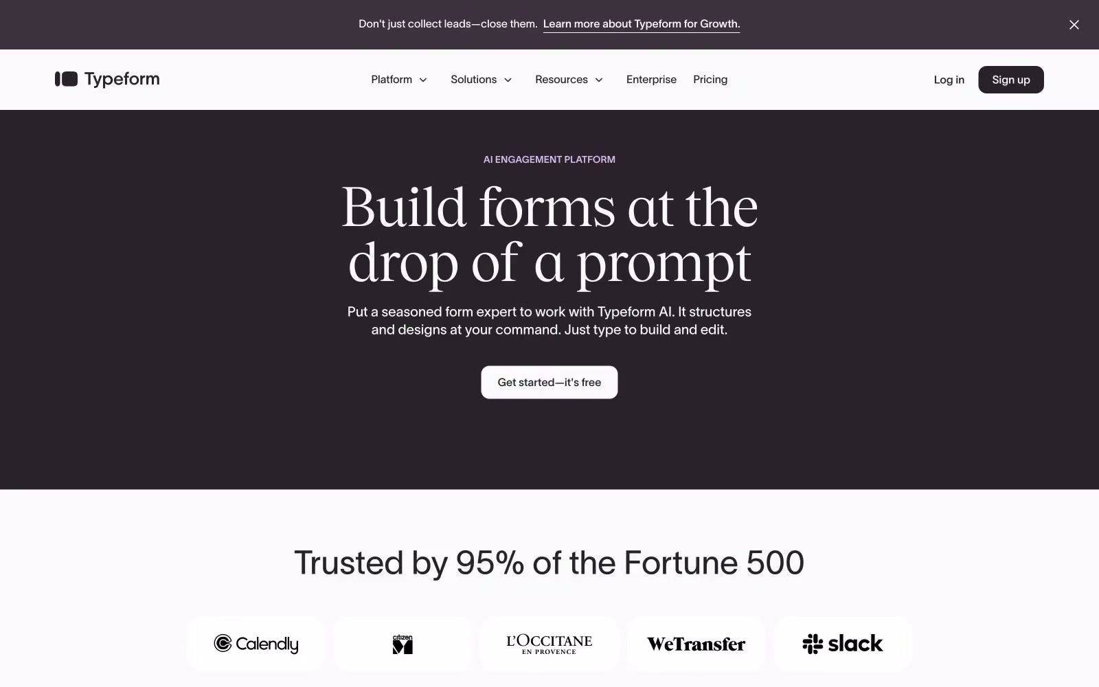 Typeform 网站预览