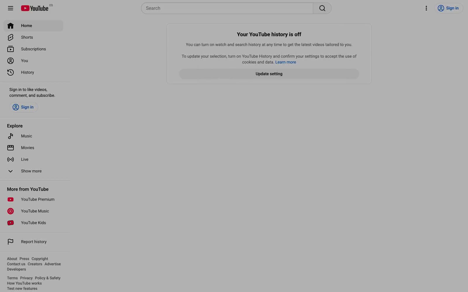 YouTube 网站预览