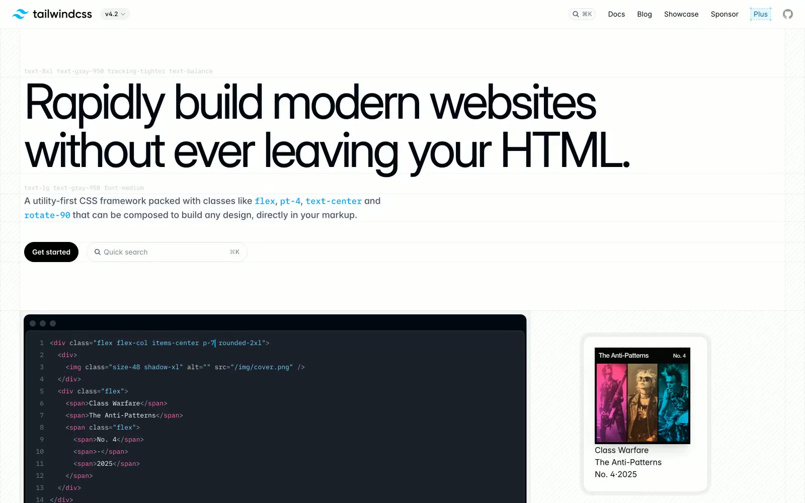 Tailwind CSS 网站预览