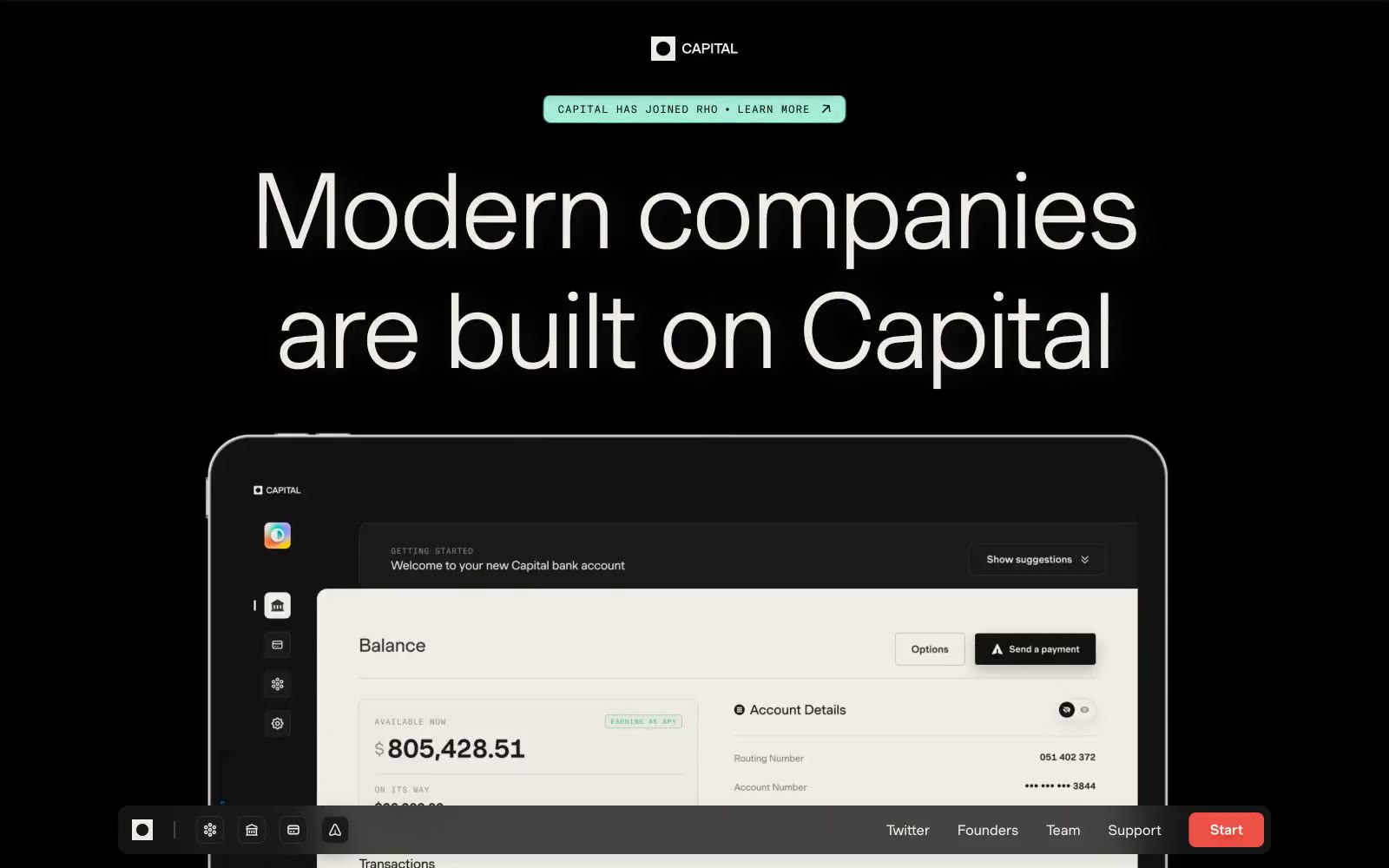 Modern companies are built on Capital 网站预览