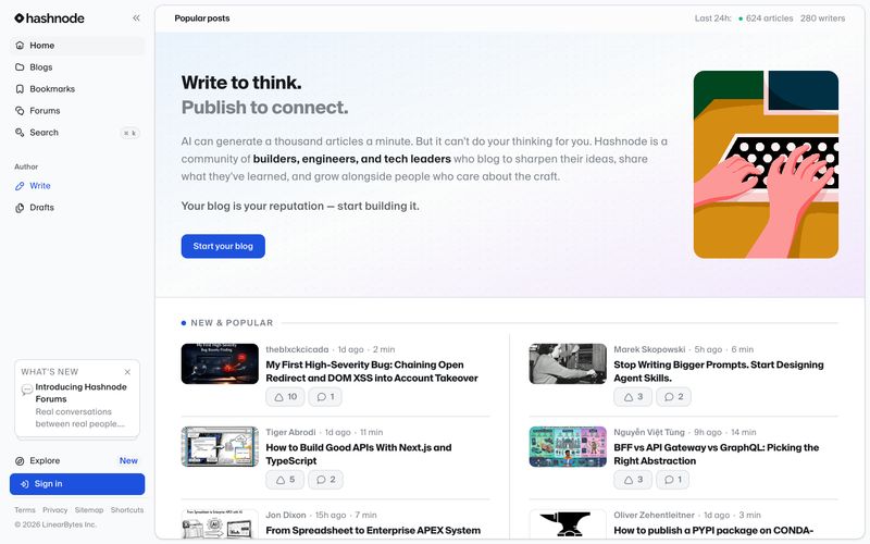 Hashnode 网站预览