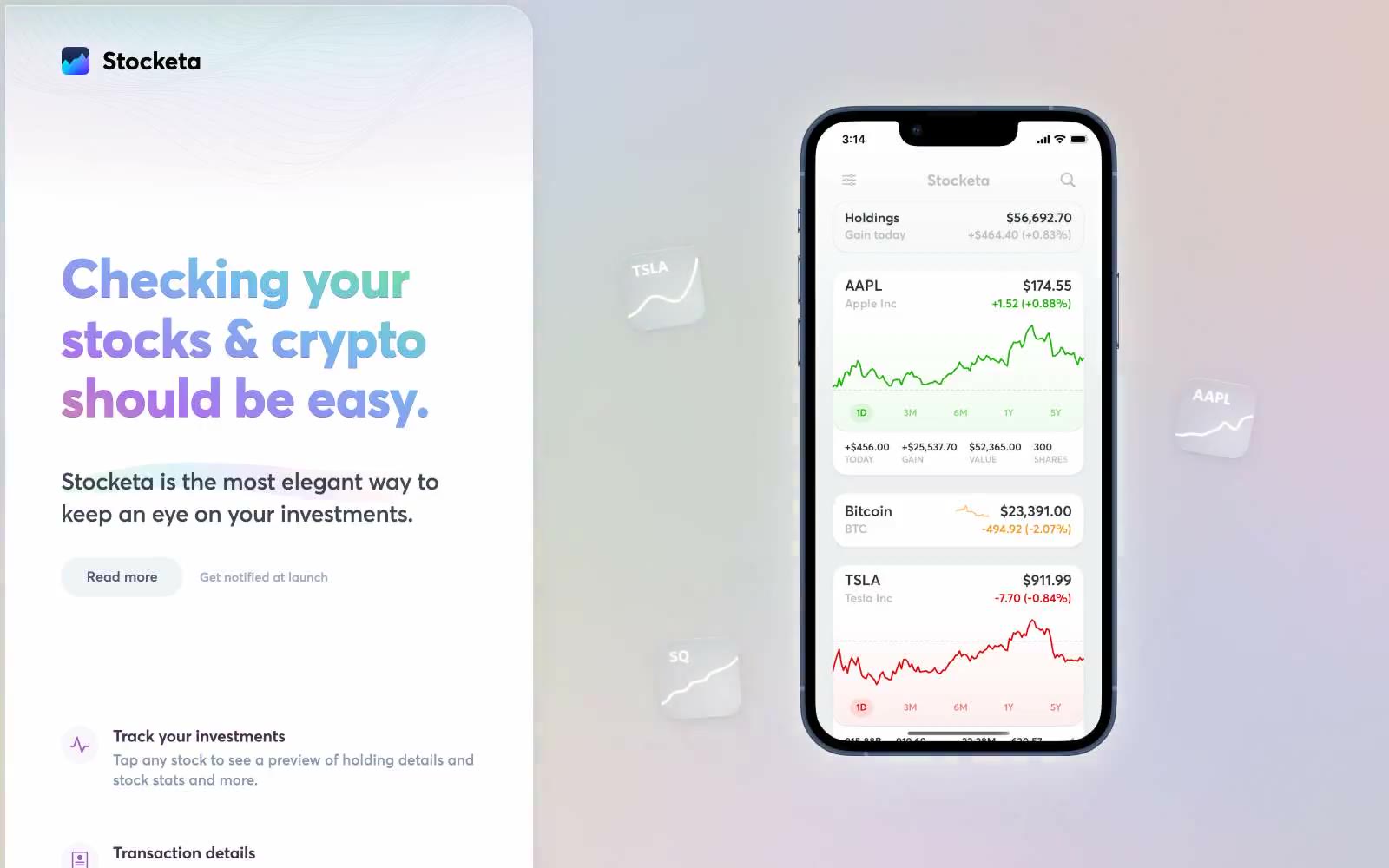Stocketa 网站预览