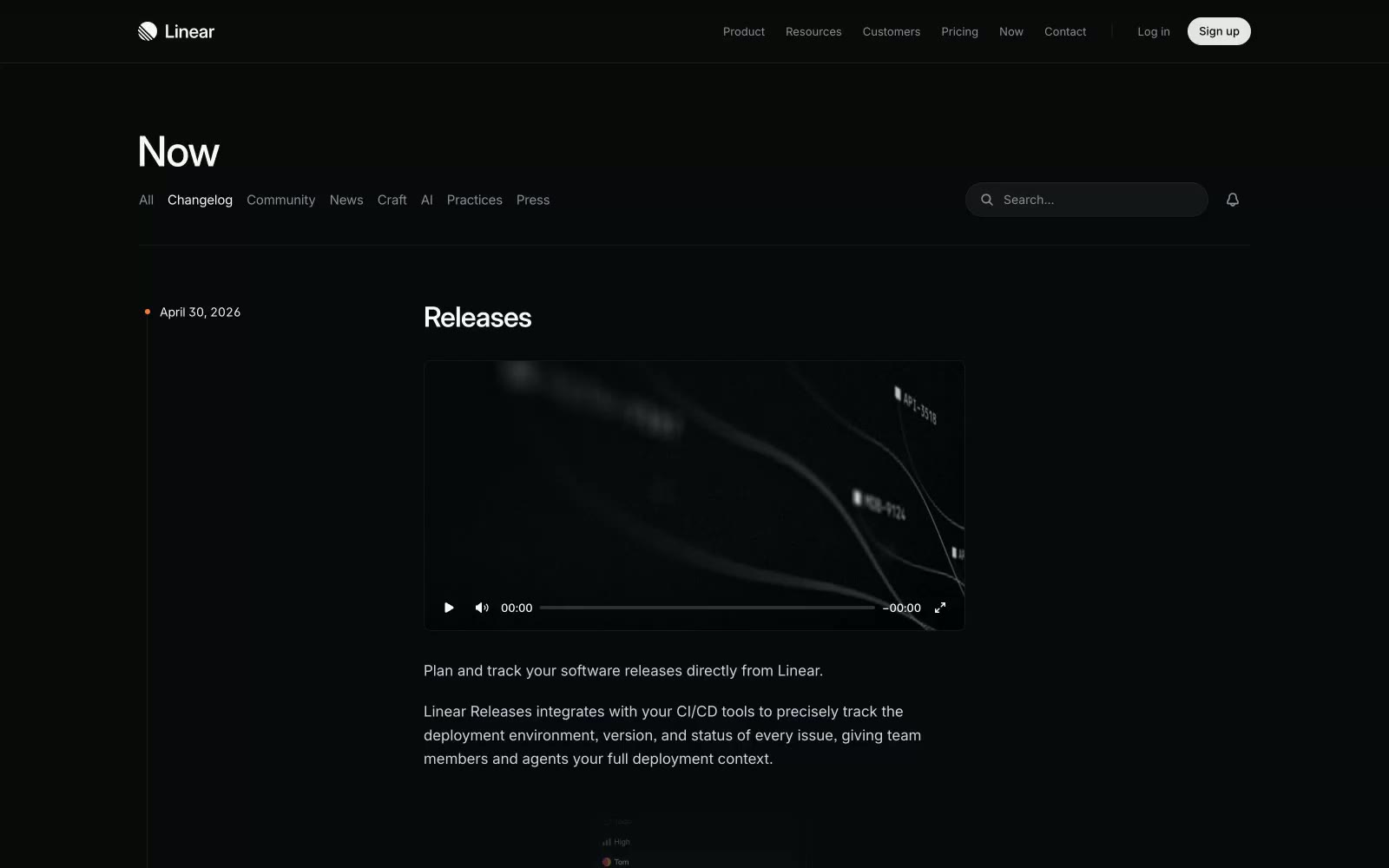 Changelog 网站预览