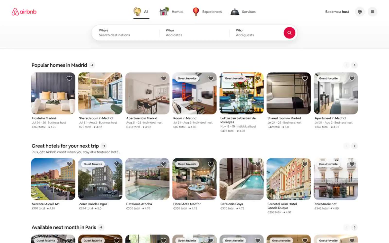 Airbnb 网站预览