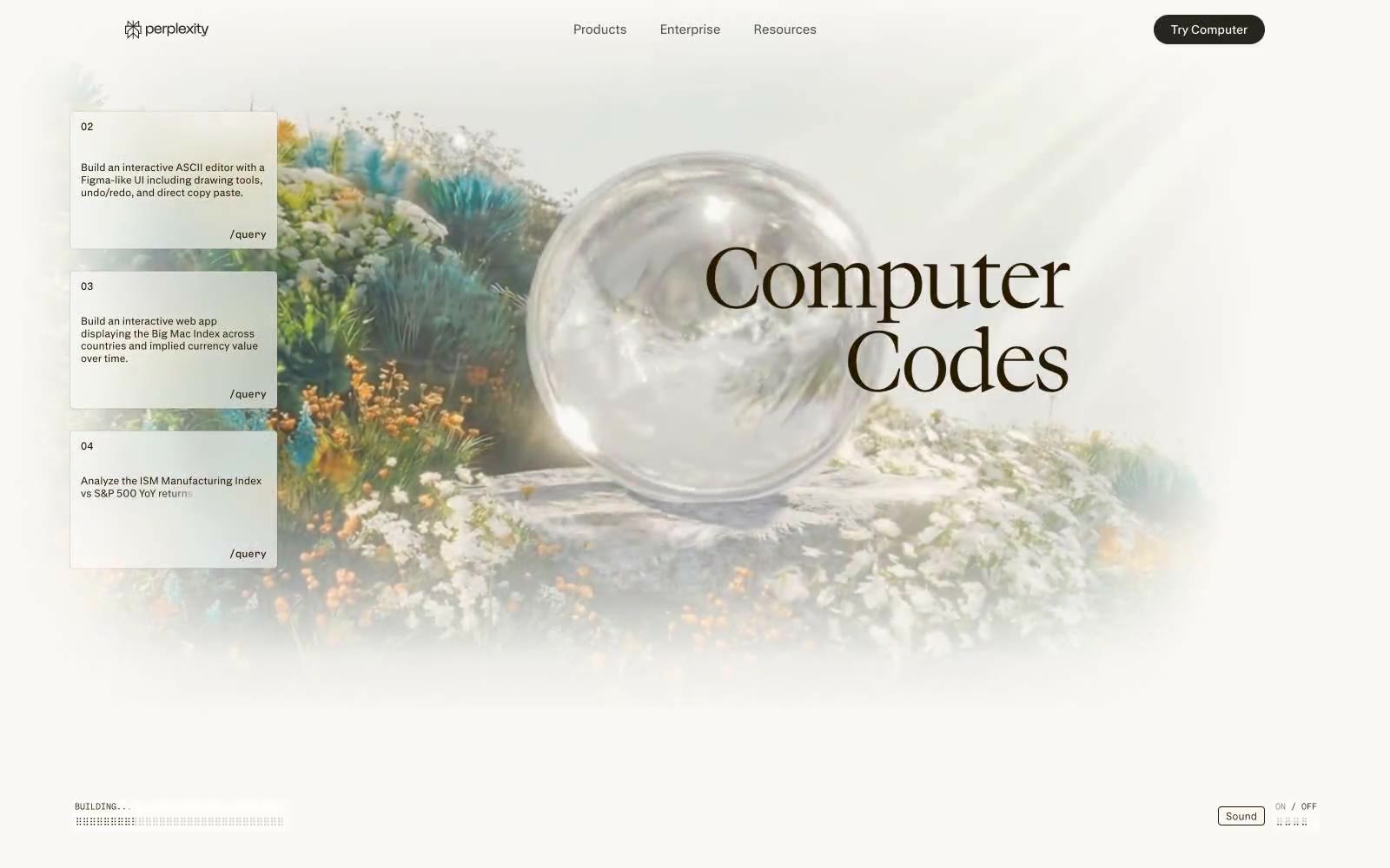 Perplexity AI 网站预览