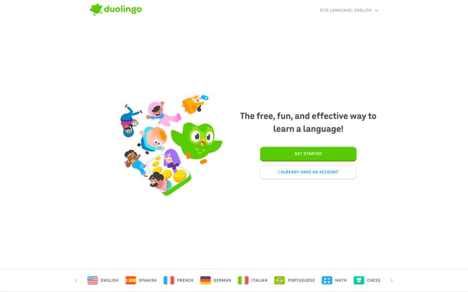 Duolingo 网站预览