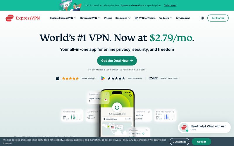ExpressVPN 网站预览