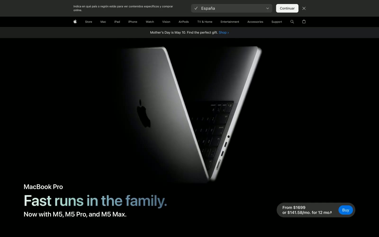 Apple (España) 网站预览