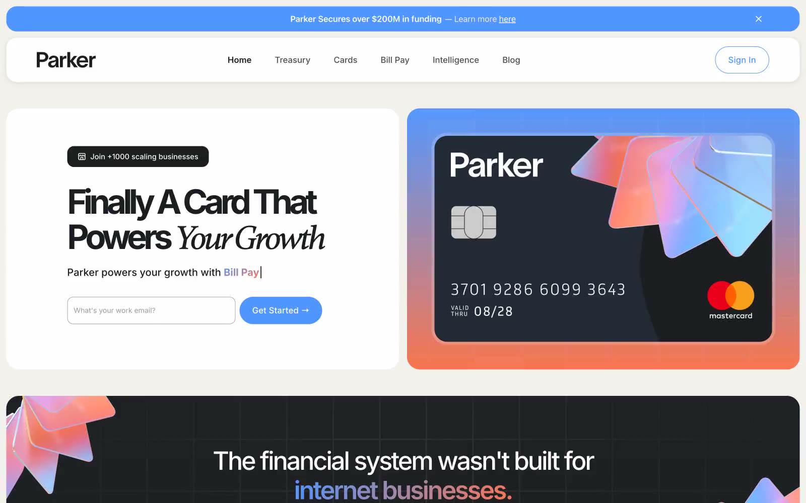Join Parker 网站预览